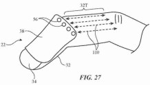 苹果AR/VR可穿戴手指操控装置设计专利曝光