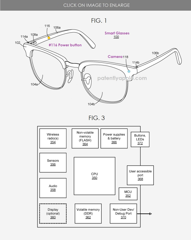 谷歌最新专利显示，正在开发兼具AR功能的智能眼镜